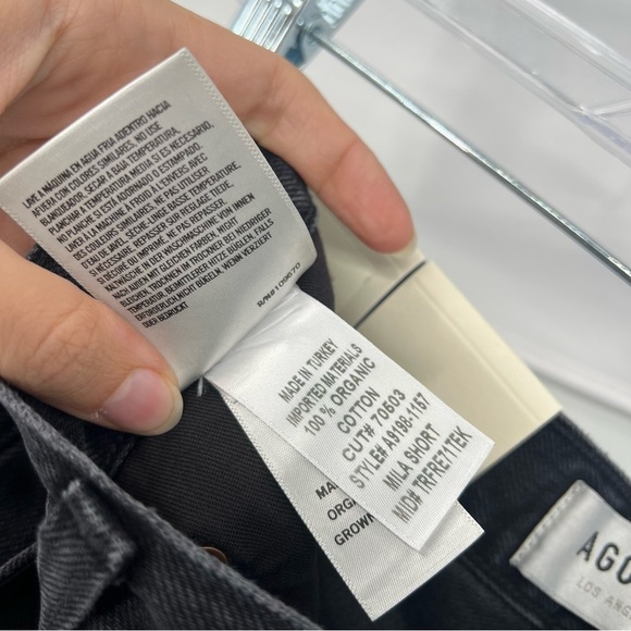 AGOLDE Mila Vintage Black Classic High Rise Denim Shorts in "Slow Burn" 30 NWT - Picture 9 of 9